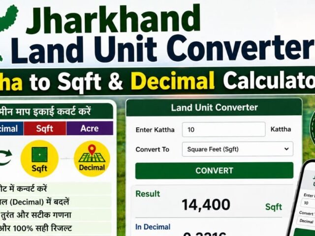 Jharkhand Land Unit Converter: Kattha to Sqft & Decimal Calculator