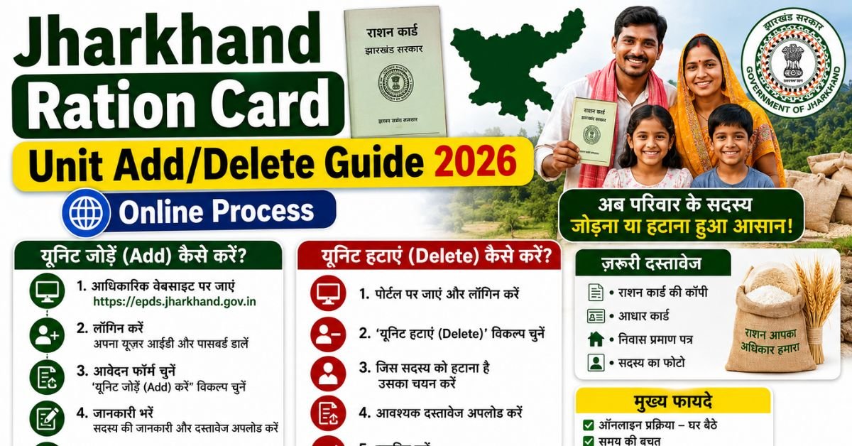 Jharkhand Ration Card Unit AddDelete Guide