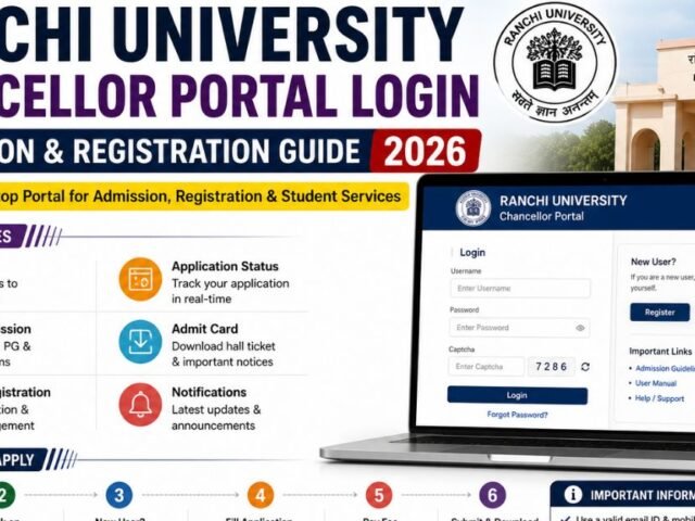 Ranchi University Chancellor Portal Login: Admission & Registration Guide 2026