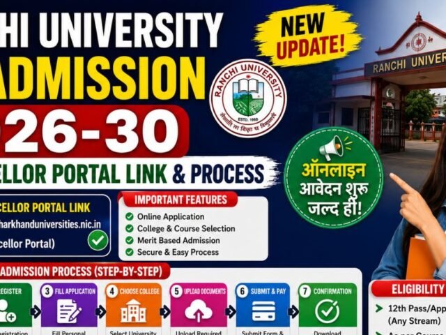 Ranchi University UG Admission 2026-30: Chancellor Portal Link & Process