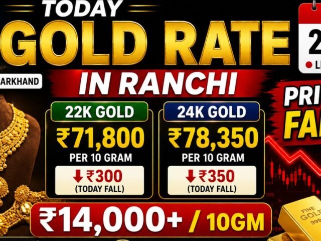 Today Gold Rate in Ranchi 22K/24K: Live Price & Market Update