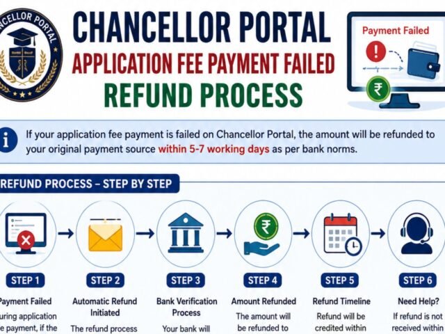 Chancellor Portal Application Fee Payment Failed Refund Process: Paise Katne Par Kaise Milega Refund?