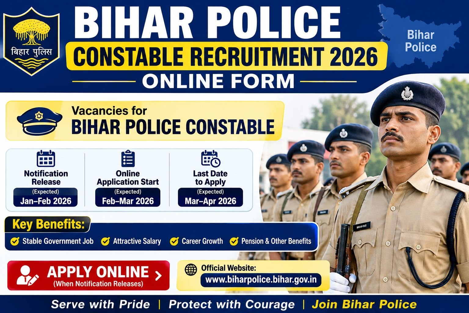 Bihar Police Constable recruitment 2026 online form