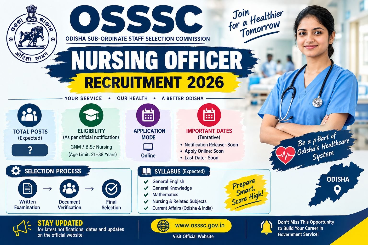 OSSSC Nursing Officer Recruitment 2026