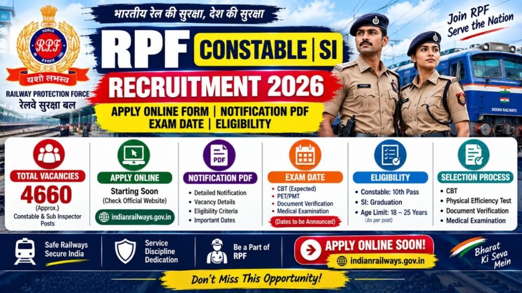 India Post Leave Form.pdf RPF Constable SI Recruitment 2026: Apply Online Form, Dates & Eligibility