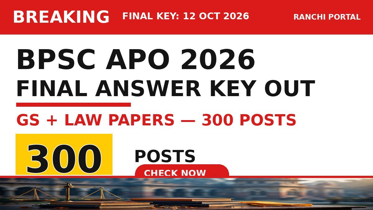 BPSC APO Final Answer Key 2026