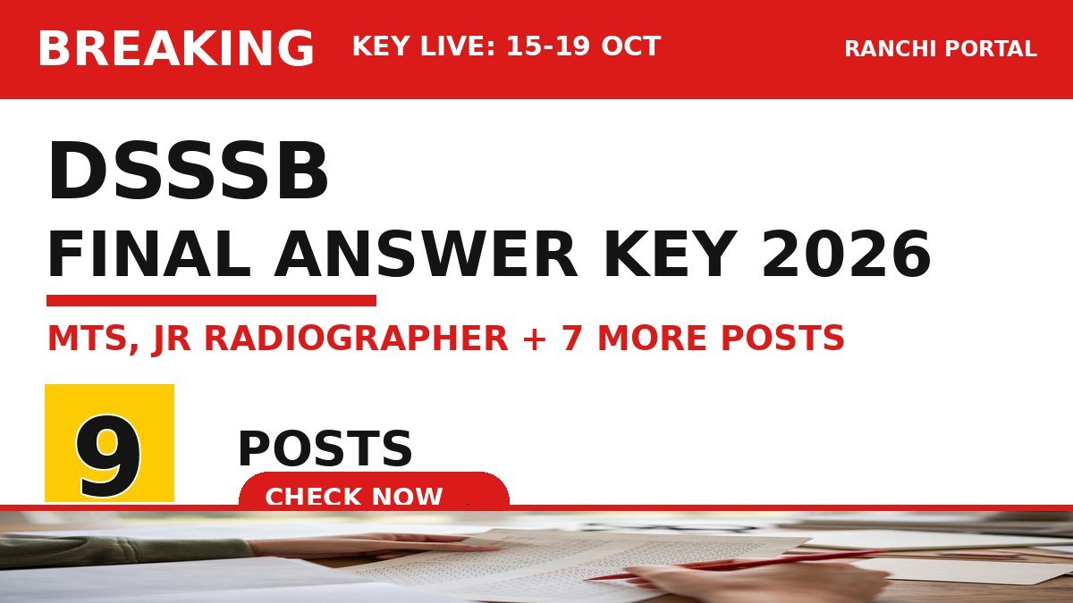 DSSSB Final Answer Key 2026