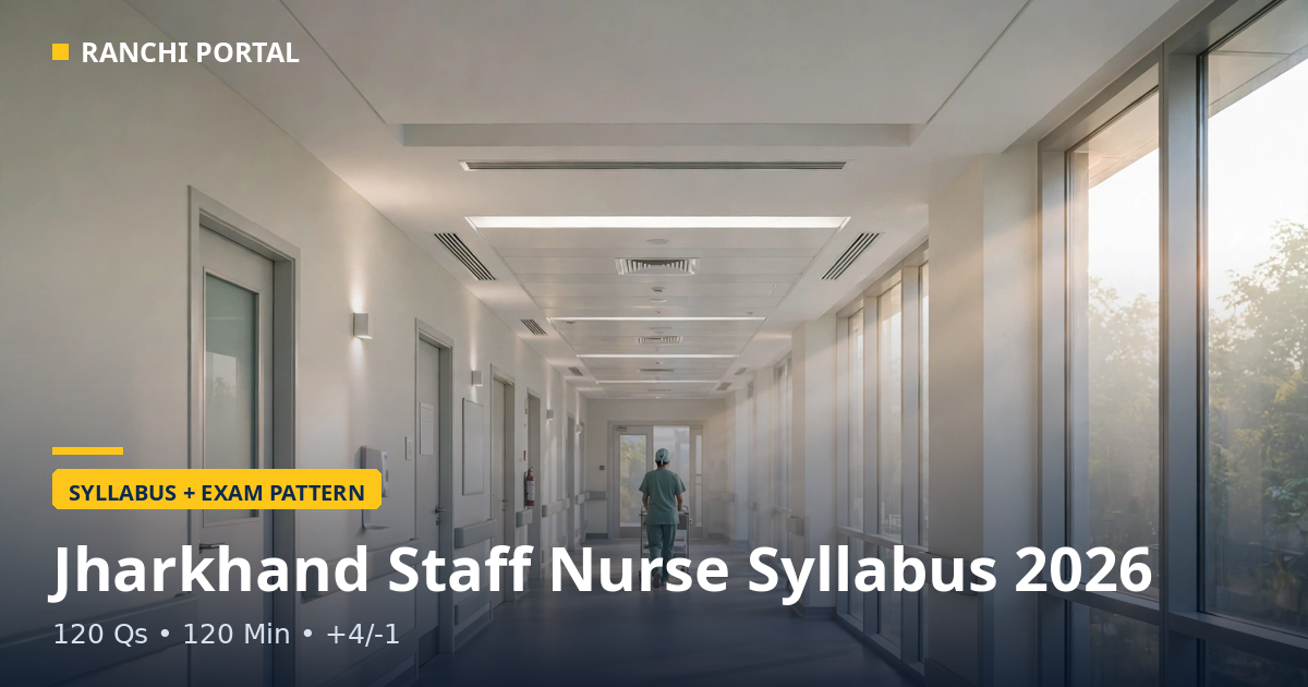 Jharkhand Staff Nurse Syllabus 2026 — exam pattern 120 questions 120 minutes