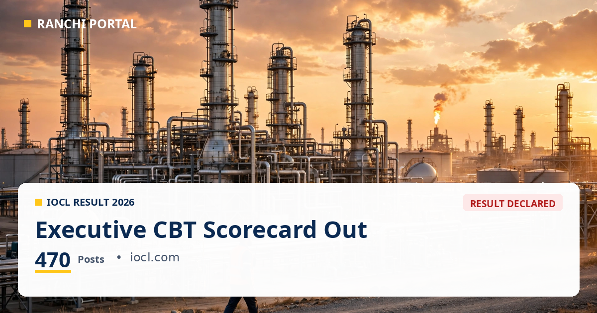 IOCL Executive Result 2026 Out: Scorecard Download @iocl.com