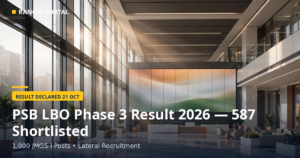 PSB LBO Phase 3 Result 2026 Out — 587 Shortlisted, PDF