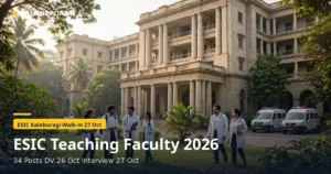 ESIC Kalaburagi Faculty Recruitment 2026: 34 Posts, Walk-in