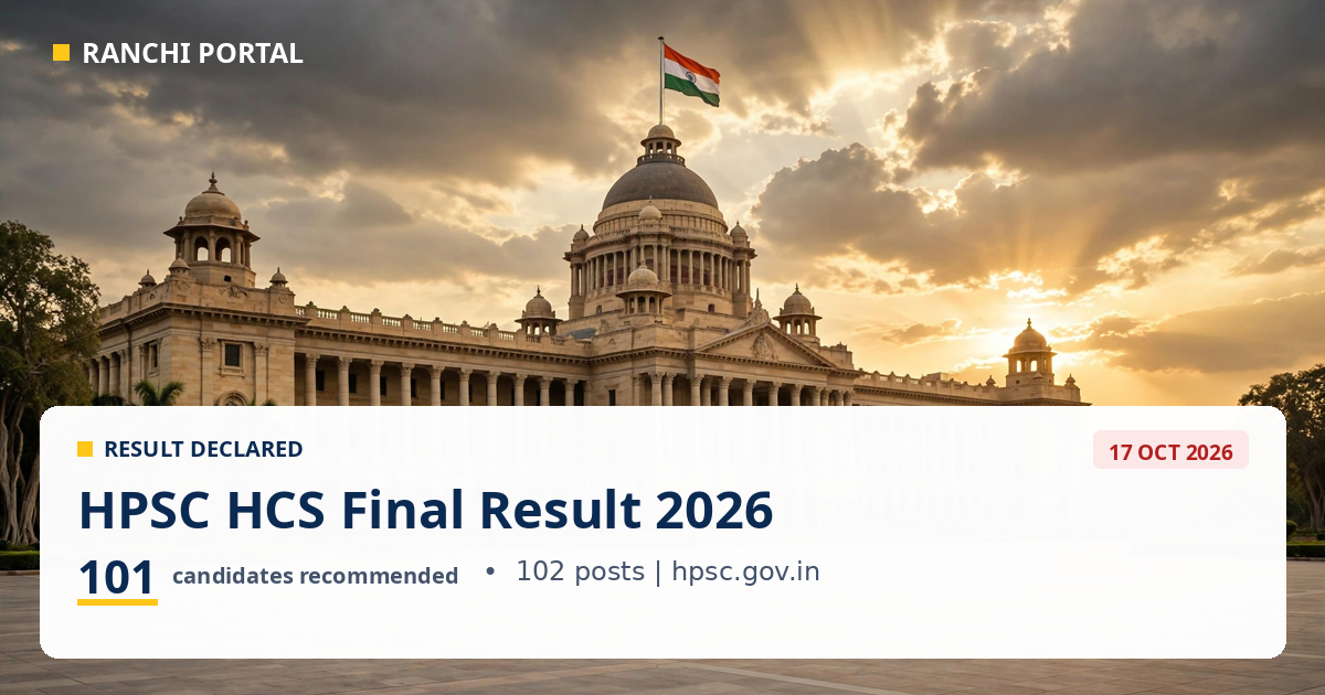 HPSC HCS Final Result 2026, Haryana civil services officers, state secretariat building