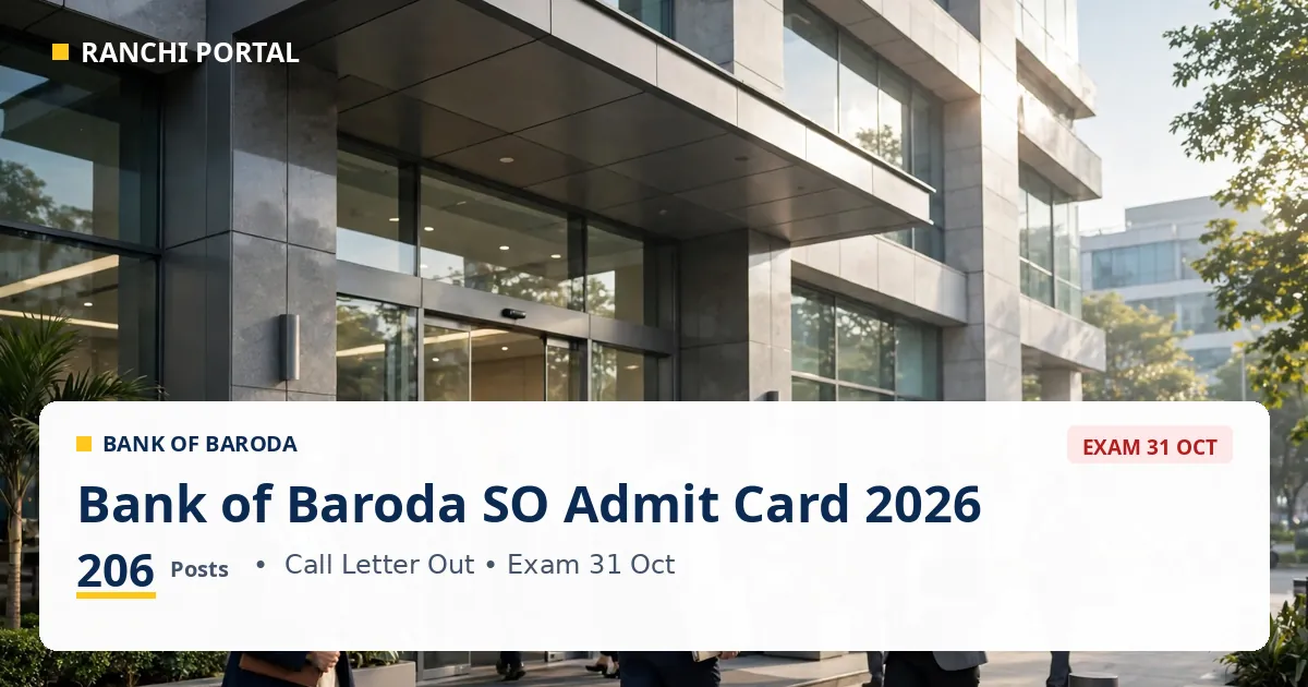 Bank of Baroda SO Admit Card 2026