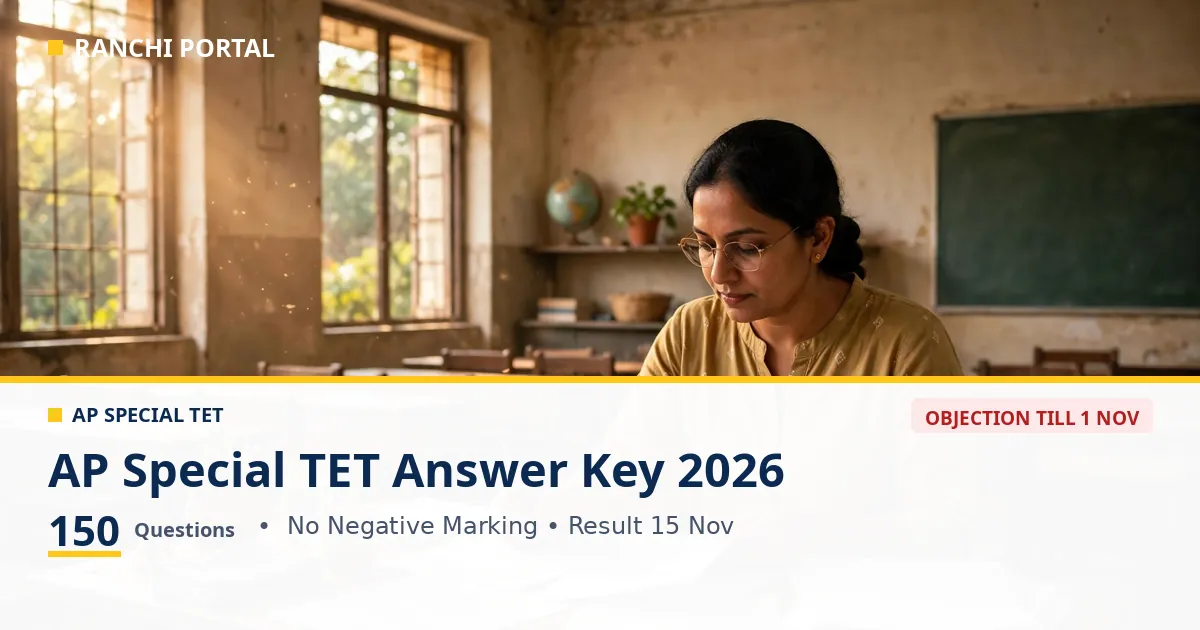 AP Special TET Answer Key 2026