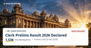 SBI Clerk Prelims Result 2026 OUT: 1,538 Backlog Posts