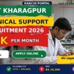 IIT Kharagpur Project Technical Support III Recruitment 2026 — 12th pass apply, last date 20 October
