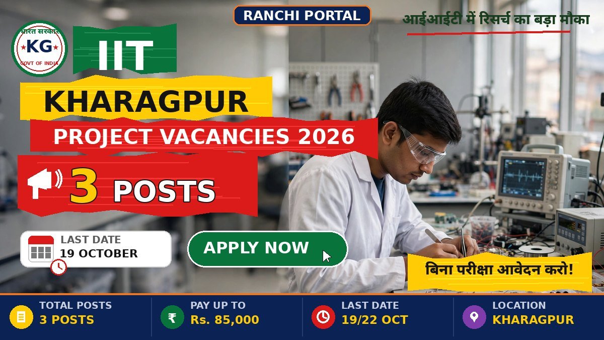 IIT Kharagpur SRIC Project Vacancies 2026