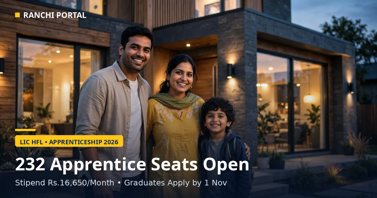 LIC HFL Apprentice Recruitment 2026 – 232 apprentice seats