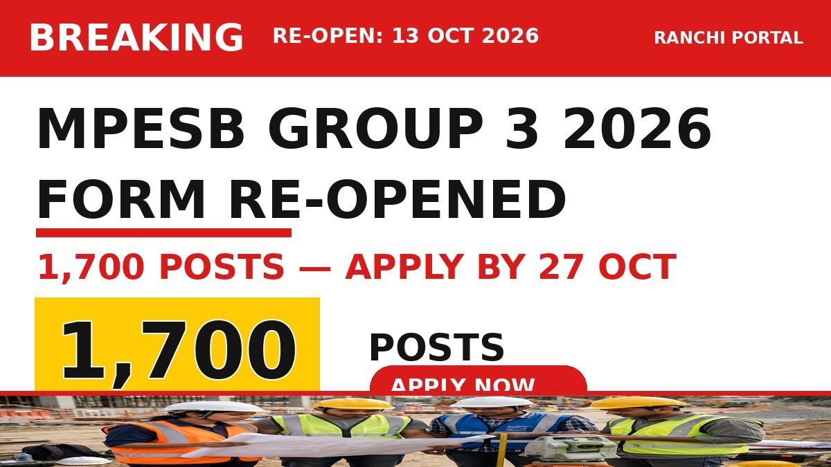 MPESB Group 3 Recruitment 2026