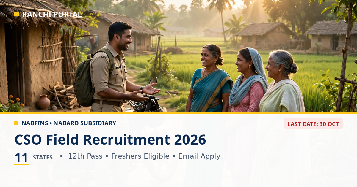 NABFINS CSO Recruitment 2026 – Customer Service Officer field jobs