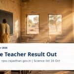 RPSC 2nd Grade Teacher Result 2026: Science List Out