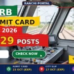 RRB JE Admit Card 2026: 27-30 Oct Exam, Hall Ticket Expected 23 Oct RRB JE Admit Card 2026 — CBT-1 exam 27-30 October, hall ticket expected 23 October