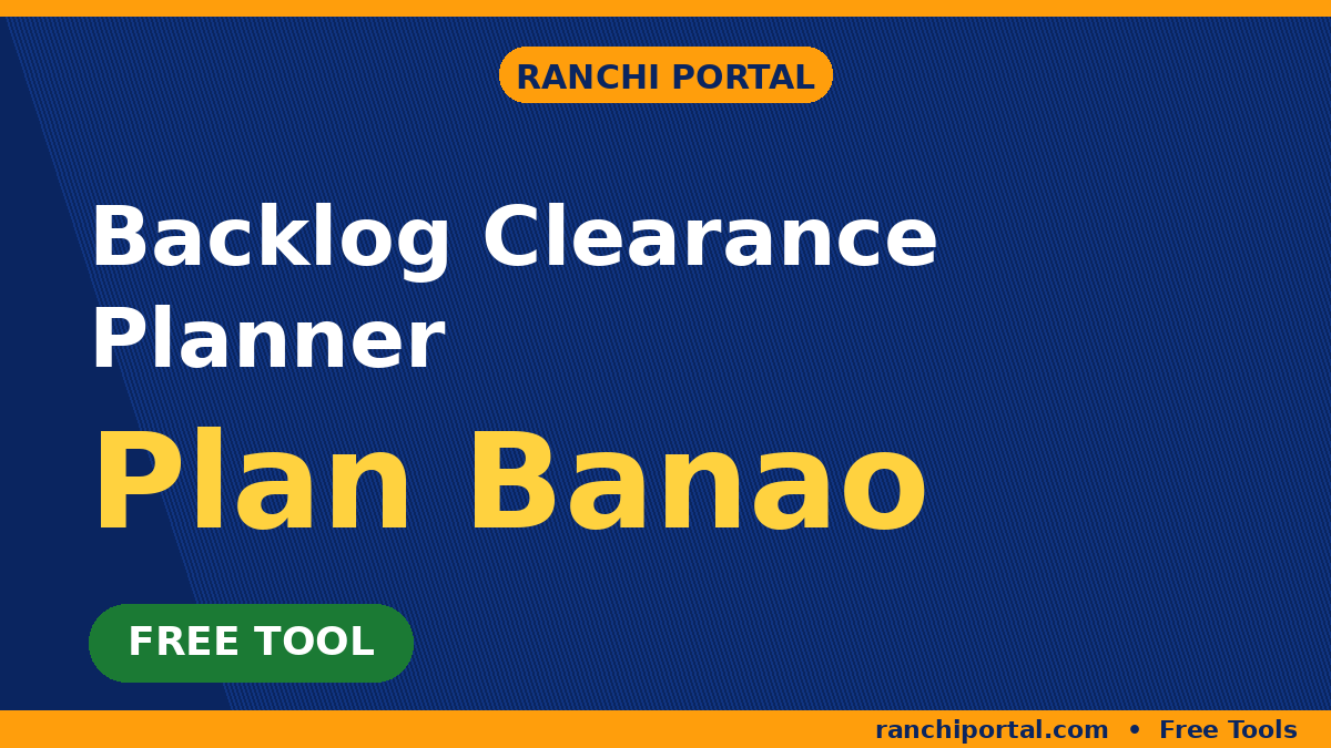Backlog Clearance Planner — backlogs clear karne ka free semester-wise plan tool