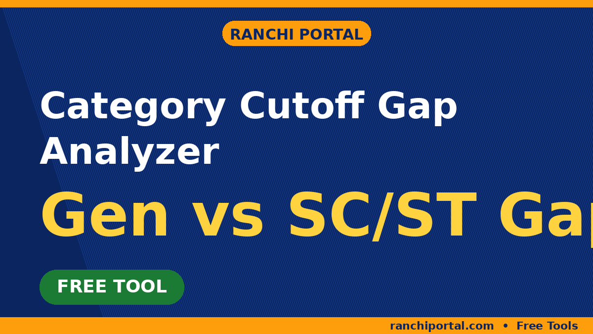 Category Cutoff Gap Analyzer — category-wise cutoff gap trend free tool