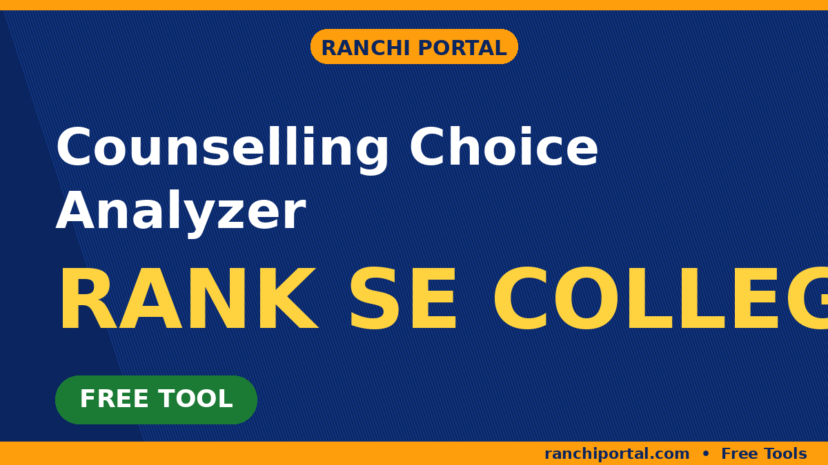Counselling Choice Analyzer — free counselling choice filling tool