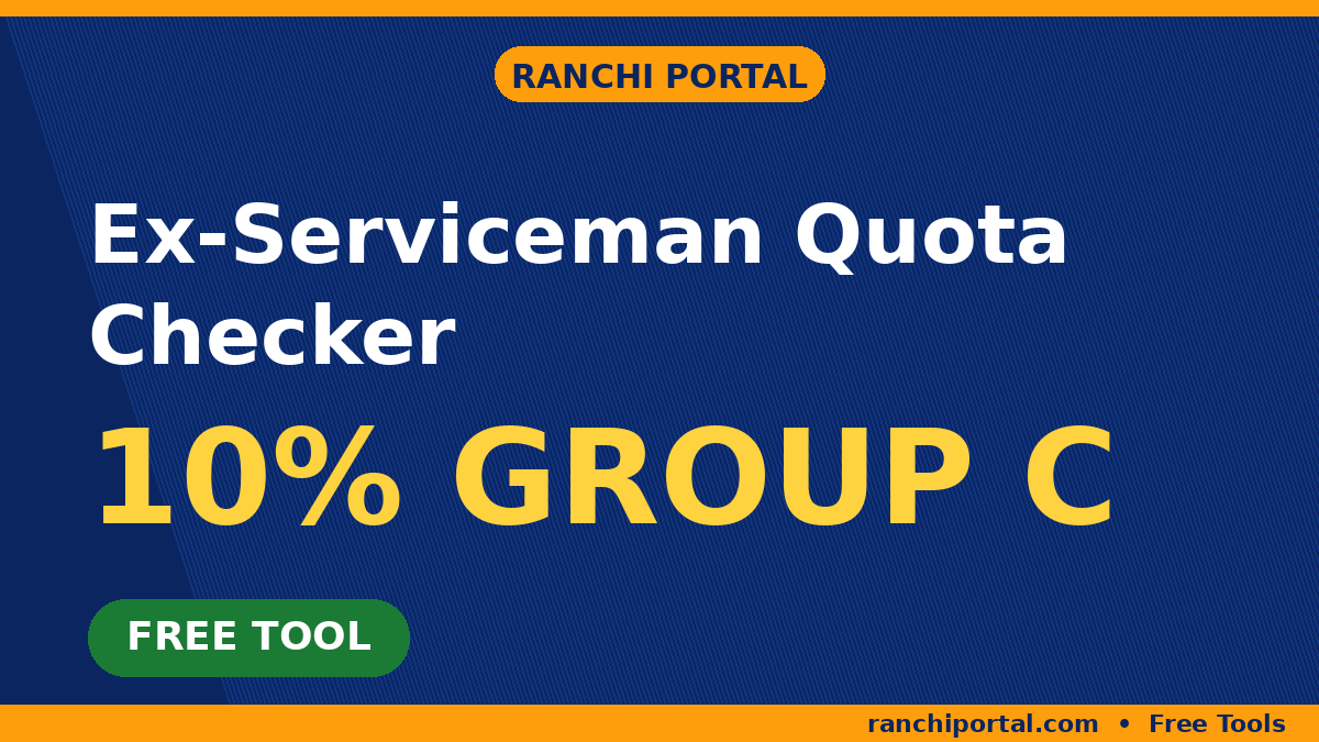 Ex-Serviceman Quota Checker — Free ESM Eligibility Tool