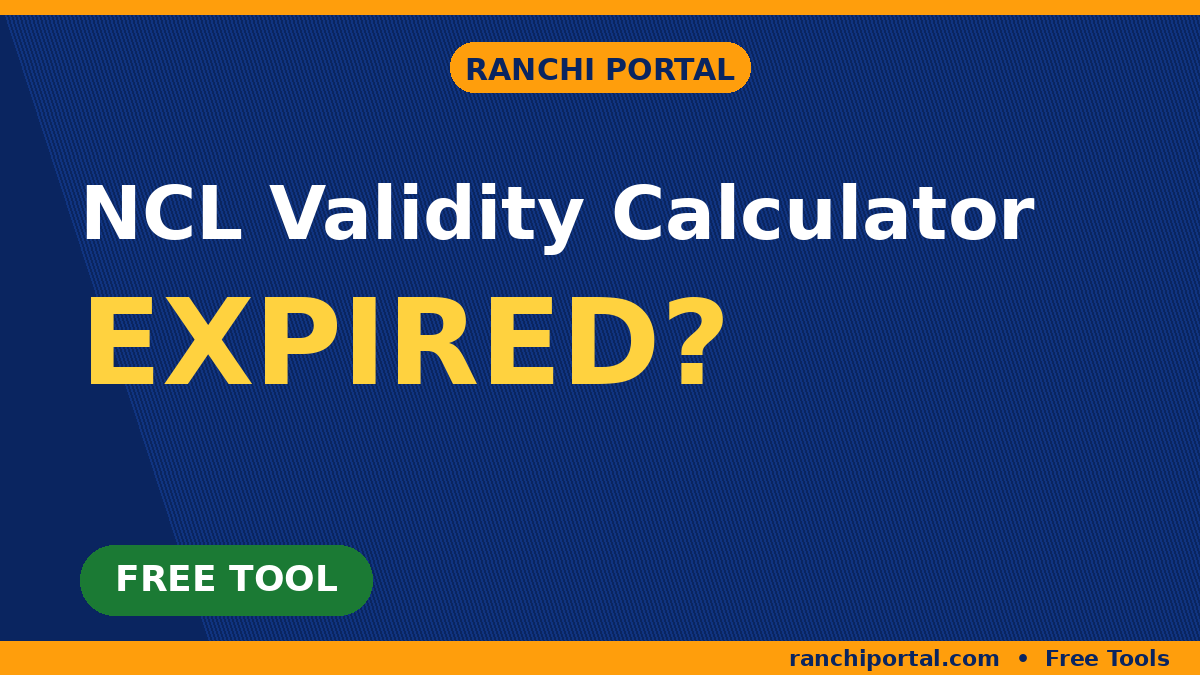 NCL Validity Calculator NCL Validity Calculator — OBC Non-Creamy Layer certificate validity check tool