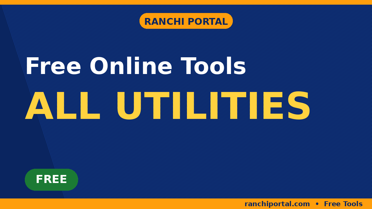 Free online tools directory - Ranchi Portal