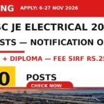 UPSSSC JE Electrical Recruitment 2026: 380 Posts UPSSSC JE Electrical Recruitment 2026