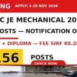 UPSSSC JE Mechanical Recruitment 2026