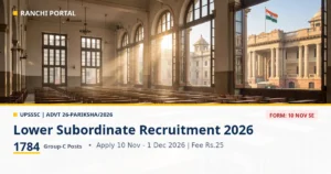 UPSSSC Lower Subordinate Recruitment 2026: 1784 Posts