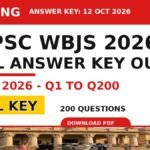 WBPSC WBJS Final Answer Key 2026 released 12 October — download PDF